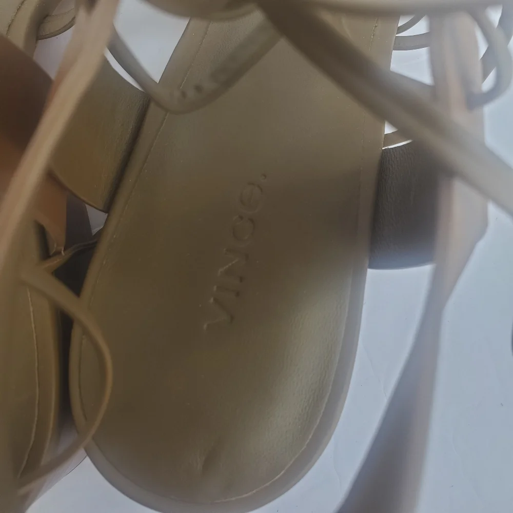 Vince Woman's Beaumont Knotted Leather Gladiator Strappy Sandals Brown Sz 10M - Picture 10 of 14